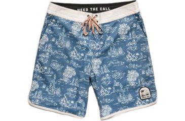 Image of Howler Brothers Stretch Bruja Boardshort - Mens, Outpost Print / Chalk Blue, 35, 131619S-OPB-35