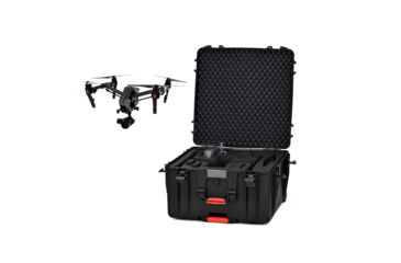 Image of HPRC Wheeled Hard Case w/ Foam for DJI Inspire 2, Landing Mode, Black, 26.38 x 26.65 x 15.3 in INS2-4600W-01