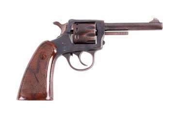 Image of Harrington &amp; Richardson 922 Revolver, .22 Long Rifle, 4in barrel, blued steel frame, checkered walnut grip, revolving chamber, fixed blade and notch, 9 round cylinder, HR-922-.22LR-4-1-FRRMPG