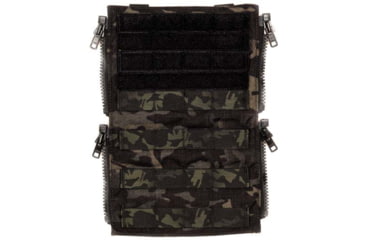 Image of HRT Tactical Gear Molle Zip-On Panel, Multicam Black, HRT-ZPMOL1-AA-MB