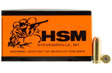 Image of HSM Ammunition Training 10mm Auto 200 Grain Full Metal Jacket Brass Cased Pistol Ammo, 50 Rounds, 10MM8N