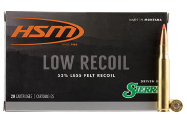 Image of HSM Ammunition Low Recoil .30-06 Springfield 150 Grain Spitzer Brass Cased Rifle Ammo, 20 Rounds, 300642N