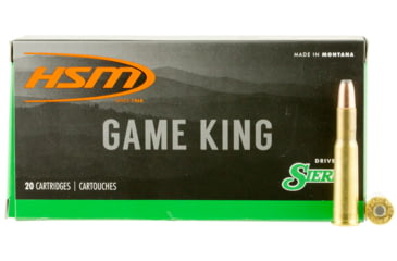 Image of HSM Ammunition Game King .303 Savage 150 Grain Spitzer Boat Tail Brass Cased Rifle Ammo, 20 Rounds, 303SAV2N