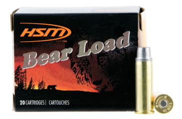 Image of HSM Ammunition Bear Load .41 Remington Magnum 230 Grain Semi Wadcutter Brass Cased Pistol Ammo, 20 Rounds, 414N20