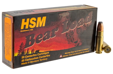 Image of HSM 458SOCOM1N Bear Load 458 SOCOM 350 Gr Jacketed Flat Point JFP 20 Bx/ 25 C