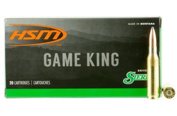 Image of HSM Ammunition Game King 7mm-08 Remington 140 Grain Spitzer Boat Tail Brass Cased Rifle Ammo, 20 Rounds, 7MM087N