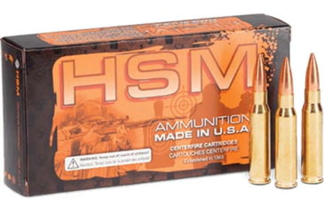 Image of HSM Ammunition 6mm Creedmoor 95 Grain Jacketed Soft Point Rifle Ammo, 20 Rounds, 6Creedmoor-5-N