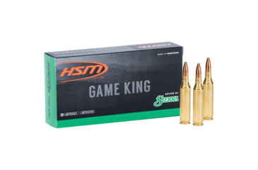 Image of HSM Ammunition Game King .280 Remington 160 Grain Sierra Gameking Brass Cased Centerfire Rifle Ammo, 20 Rounds, HSM-280-13-N