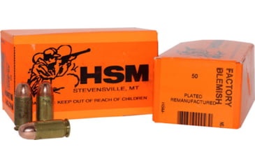 Image of Hsm Ammunition Hsm Ammo Rmfg .357 Sig 124gr. Plated Lead Flat Nose 50-pack