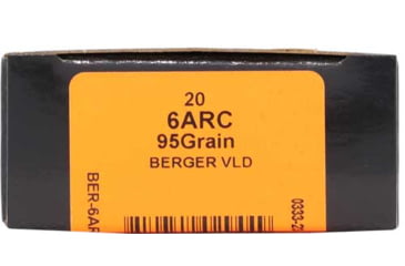 Image of Hsm Ammunition Hsm Tg 6mm Arc 95gr Berger Vld 20rd 25bx/cs