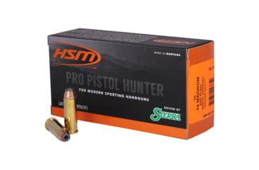 Image of HSM Ammunition Pro Hunter .44 Magnum 240 Grain Jacketed Hollow Cavity Brass Cased Centerfire Pistol Ammo, 50 Rounds, HSM-44M-18-N
