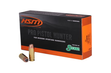 Image of HSM Ammunition Pro Hunter 10mm Auto 180 grain Jacketed Hollow Point Cased Centerfire Pistol Ammo, 50 Rounds, HSM-10mm-15-N