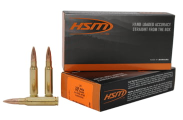 Image of HSM Ammunition Subsonic .308 Winchester 175 Grain Boat Tail Hollow Point MatchKing Brass Cased Rifle Ammunition, 20 Rounds, HSM-308-5-N
