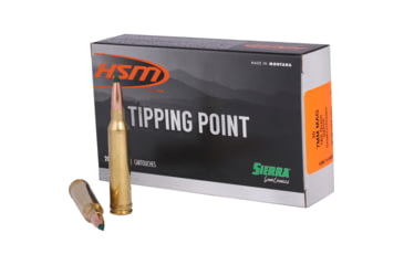 Image of HSM Ammunition Tipping Point 7mm Remington Magnum 165 Grain Sierra Gamechanger Brass Cased Centerfire Rifle Ammo, 20 Rounds, HSM-7mmMAG-26-N