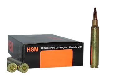 Image of HSM Ammunition Trophy Gold 6mm Norma BR 95 Grain Boat Tail Hollow Point Brass Cased Rifle Ammo, 20 Rounds, BER6BR95TVLD