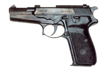 Image of HS Produkt PHP-MV Pistol, 9mm Luger, 4.13in barrel, blued finish steel frame, black plastic grip, recoil operated semi-automatic, fixed blade and notch, 15 round magazine, HSPDKPHPMV9MM4.131FRRMPG
