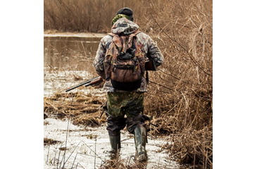 Image of Waterfowl hunter in marshes.