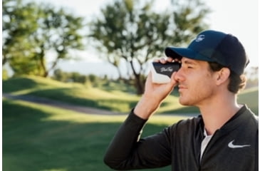 Image of Man Using Golf Rangefinder on the Course