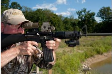 Image of Man Shooting AR15 With an EOTech OPMOD EXPS3 and G33 Magnifier