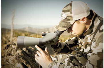 Image of Man in Camo Using a Vortex Spotting Scope