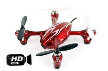 Image of Hubsan Quad Copter W/Camera, Red and Silver 61170