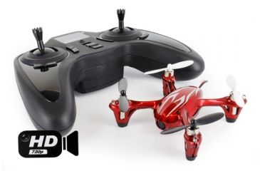 Image of Hubsan Quad Copter W/Camera, Red and Silver 61170
