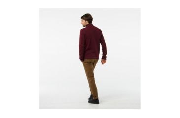 Image of Smartwool Hudson Trail Fleece Half Zip Sweater-Men's, Tibetan Red, Medium, SW016216A25-M