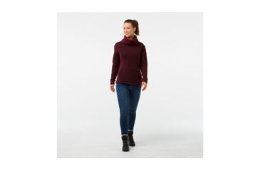 Image of Smartwool Hudson Trail Pullover Fleece Sweater-Women's, Tibetan Red, Medium, SW000313A25-M