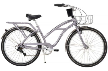 Image of Huffy Airway 6-Speed Premium Cruiser Bike - Womens, Silver, 26in, 26031