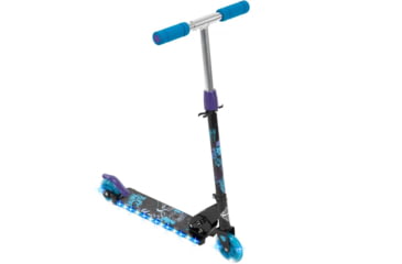 Image of Huffy Black Panther Inline Electro-Light Kids Scooter - Boys, Black/Blue/Purple, 28261