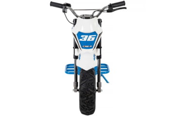 Image of Huffy CR8-R Battery Operated Ride On Minibike, White/Blue, 33in, 17201