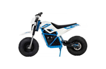 Image of Huffy CR8-R Battery Operated Ride On Minibike, White/Blue, 33in, 17201