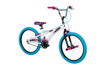 Image of Huffy Jazzmin BMX-Style Bike - Girls, White/Blue/Pink, 20 in, 23092