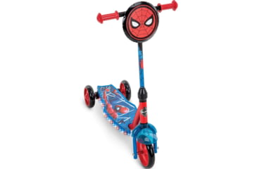 Image of Huffy Spider-Man Electro-Light 3WHL Preschool Kids Scooter - Boys, Red/Blue, 28401