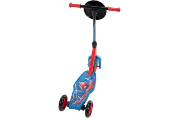 Image of Huffy Spider-Man Electro-Light 3WHL Preschool Kids Scooter - Boys, Red/Blue, 28401