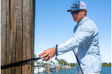 Image of HUK Performance Fishing A1A Hoodie - Men's, Blue Fog, XXL, H1200440-473-XXL