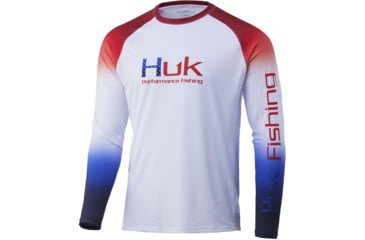 Image of HUK Performance Fishing Flare Double Header Shirt - Mens, Americana, S, H1200405-695-S