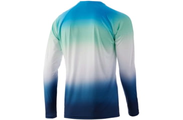 Image of HUK Performance Fishing Flare Fade Pursuit L/S Shirt - Men's, Malibu Blue, M, H1200404-438-M