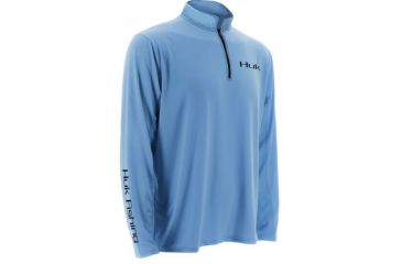 Image of HUK Icon 1/4 Zip, Carolina Blue, Small H1200065CBLS