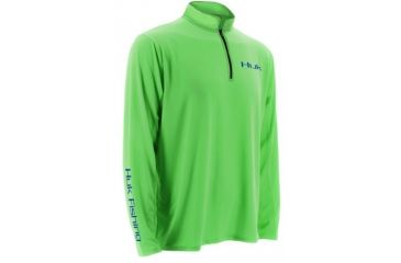 Image of HUK Icon 1/4 Zip, Neon Green, XXXL H1200065NGNXXXL