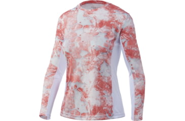Image of HUK Performance Fishing Icon X Mossy Oak Fracture L/S Shirt - Womens, Mossy Oak Sockeye, L, H6120085-994-L
