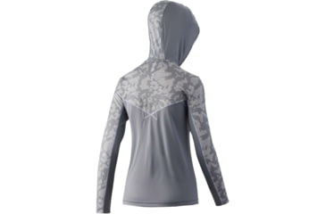 Image of HUK Performance Fishing Icon X Running Lakes Hoodie - Womens, Overcast Grey, M, H6120082-032-M