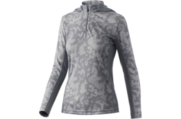Image of HUK Performance Fishing Icon X Running Lakes Hoodie - Womens, Overcast Grey, M, H6120082-032-M