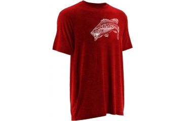 Image of HUK Inked Bass Tee, Heather Red, Medium H1000039HRDM