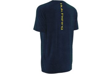 Image of HUK Inked Walleye Tee, Heather Navy, Small H1000040 HNVS