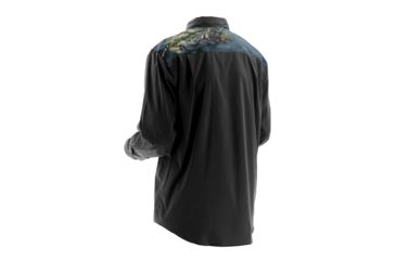 Image of HUK KScott Bass &amp; Blue Phenom Long Sleeve Woven Shirt, Black, Medium H1500017BLKM