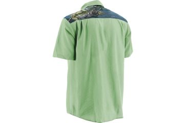 Image of HUK KScott Bass &amp; Blue Phenom Short Sleeve Woven Shirt, Key Lime, Medium H1500015KLMM