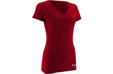 Image of HUK KScott Rising Sail Ladies Vneck T, Heather Red, Extra Large H1000050HRDXL
