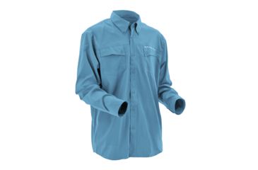 Image of HUK KScott Twin Diesel Phenom Long Sleeve Woven Shirt, Carolina Blue, XXXL H1500016CBLXXXL
