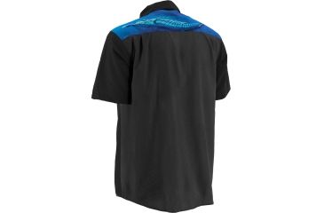 Image of HUK KScott Twin Diesel Phenom Short Sleeve Woven Shirt, Black, XXL H1500014BLKXXL